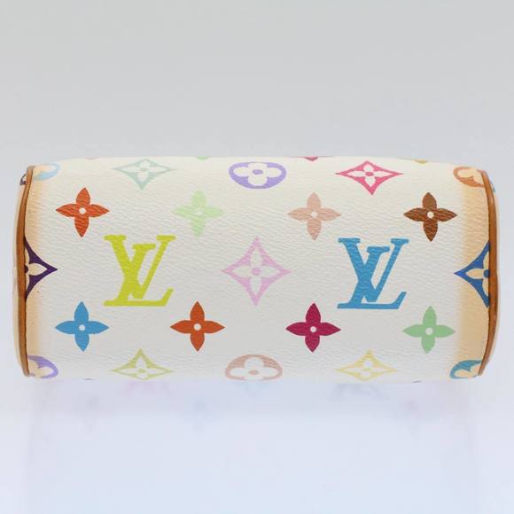 LOUIS VUITTON Monogram Multicolor Mini Speedy Hand Bag White M92645 Auth 58259 - Picture 5 of 16